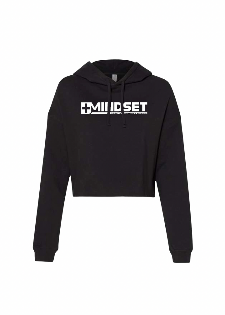Women's crop top lightweight +Mindset logo hoodie