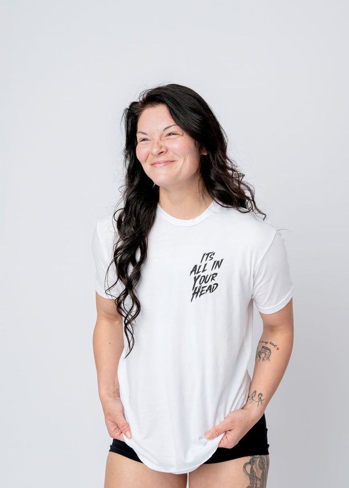Its All In Your Head back logo/white