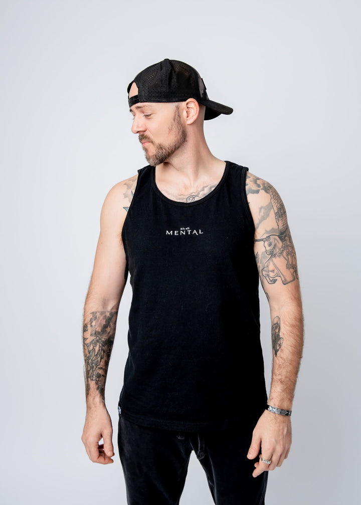 Its All Mental Men's Tank back logo/black