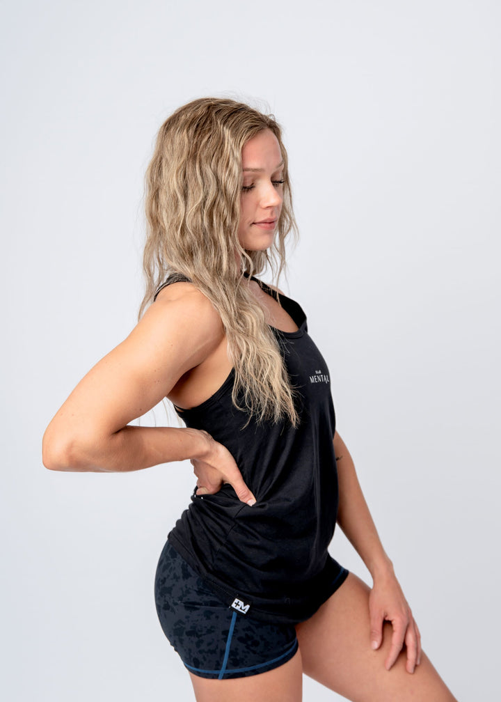 It's All Mental Women's Racerback Tank back logo/black